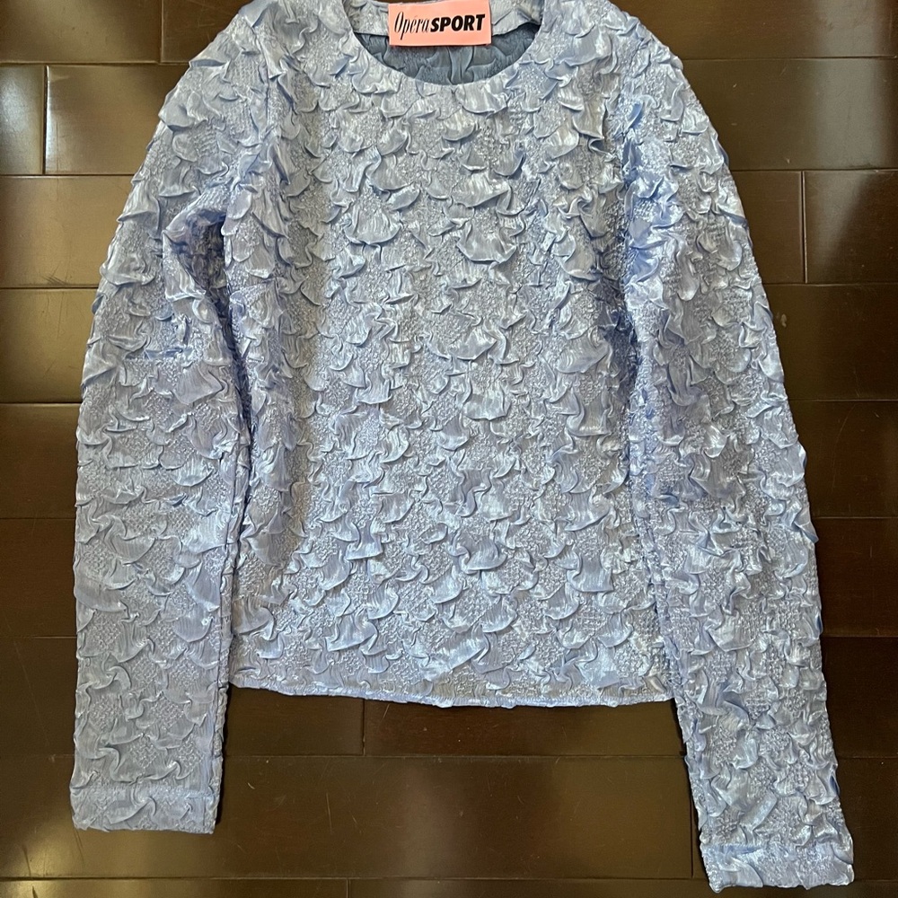 Opera Sport textured light blue blouse